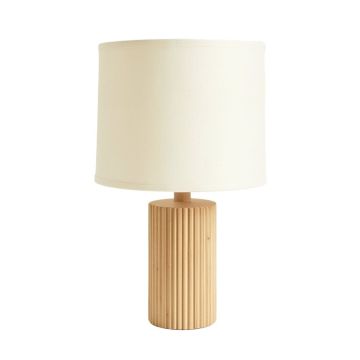 Brook Brook Table Lamp With A Plain Fabric Shade - Ivory