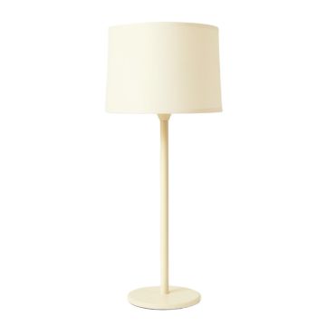 Aspen Bend Floor Lamp With A Plain Fabric Shade - Cream